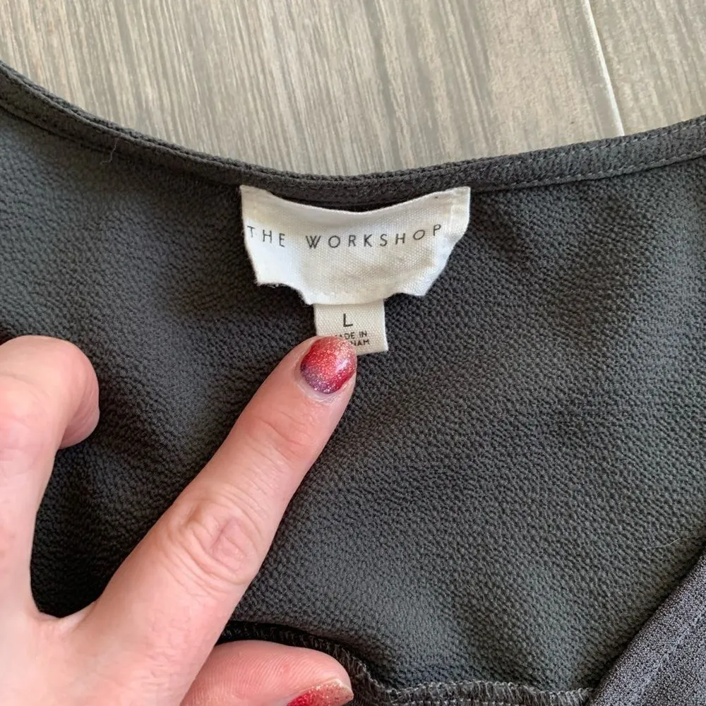 The Workshop Grey short sleeve top size M Gray Size L - Image 5