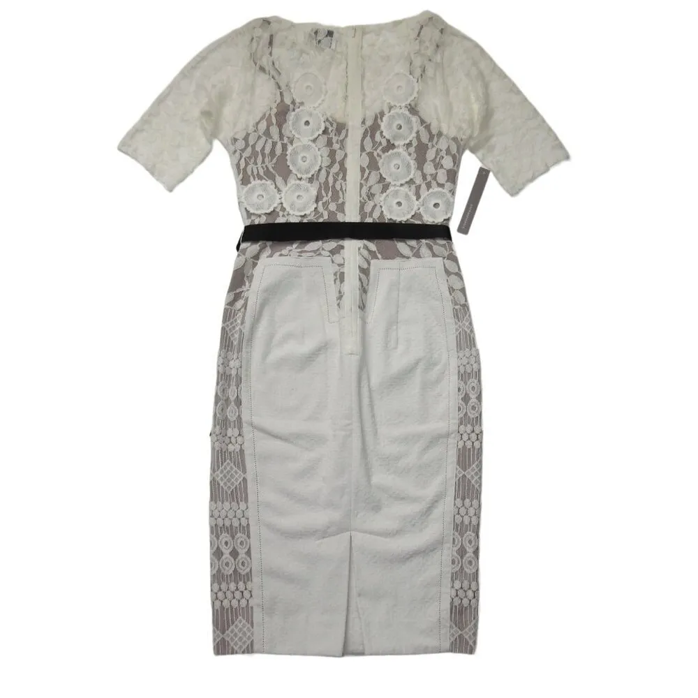 NWT Anthropologie Beguile by Byron Lars Carissima Sheath in Ivory Dress 10 $258 - Image 6