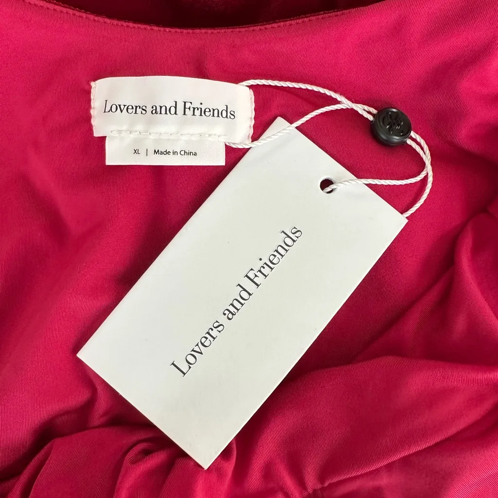 Lovers & Friends Rebel Slip Ruby Red Velvet Dress NWT size XLarge - Image 10