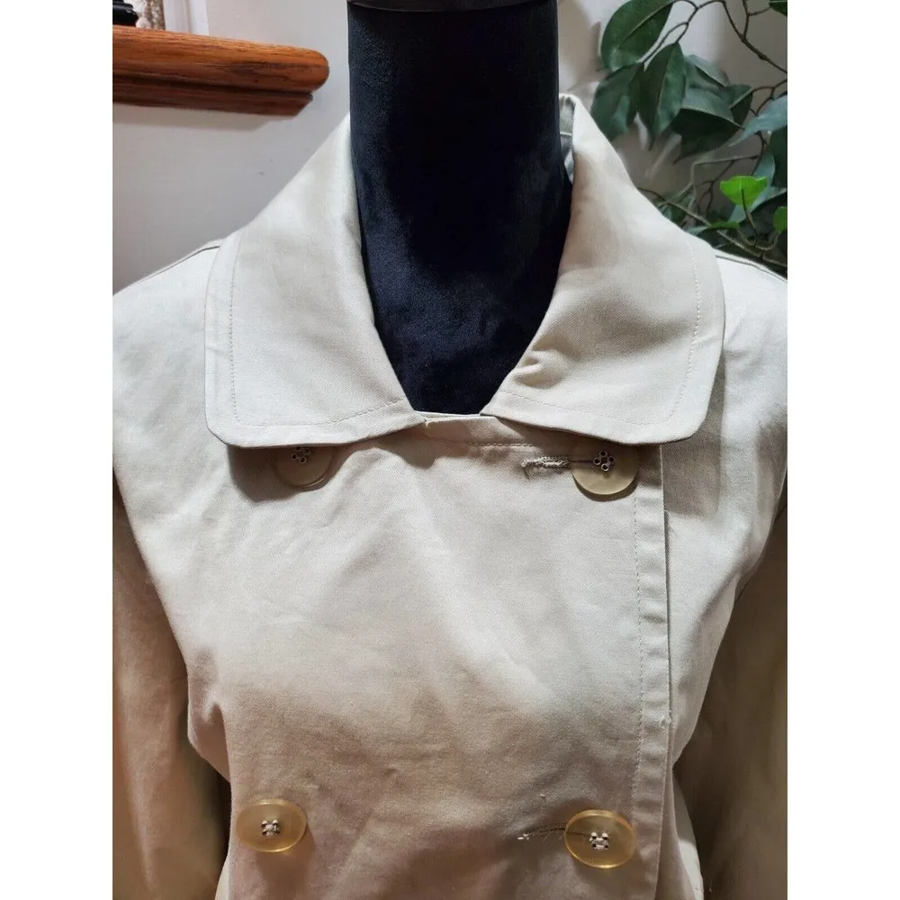 Daisy Fuentes Women's Beige Cotton Double Breasted Long Sleeve Jacket Blazer 2X - Image 3