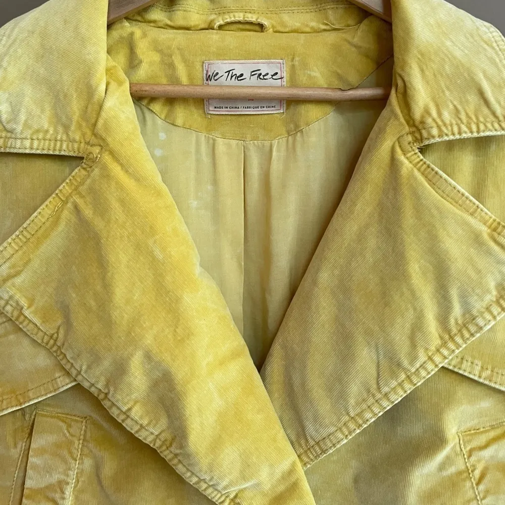 NWT Free People Sure Thing‎ Corduroy Bomber Jacket in Golden Finch Size Medium - Image 5