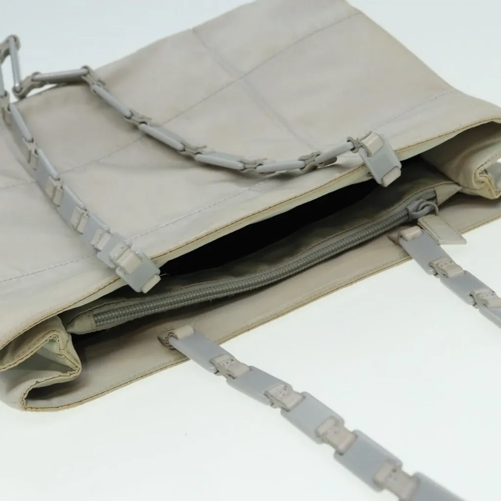  Shoulder Bag Nylon Gray Authentic - Image 9