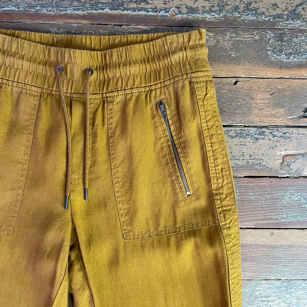 Athleta Cabo 100% Linen Jogger in Toasted Ochre - Size 4 💚🎀 - Image 12
