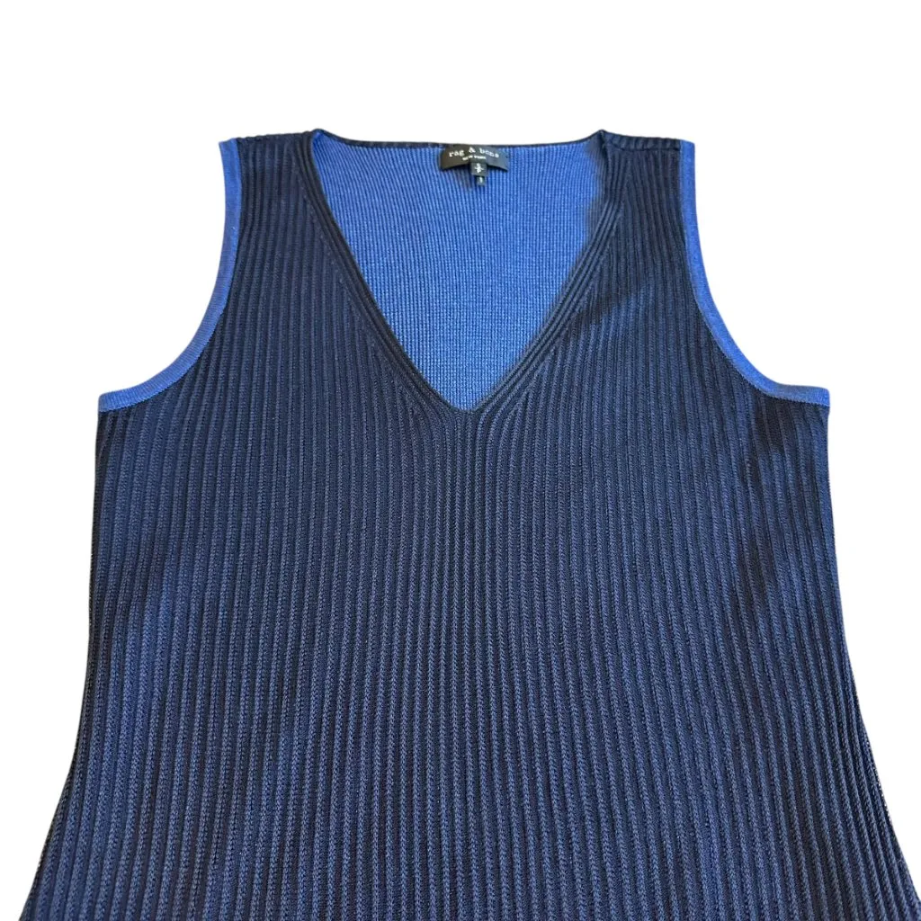 Rag & Bone Cora Midi Dress Sleeveless Sheath Stretch Ribbed Fitted Size Small - Image 4