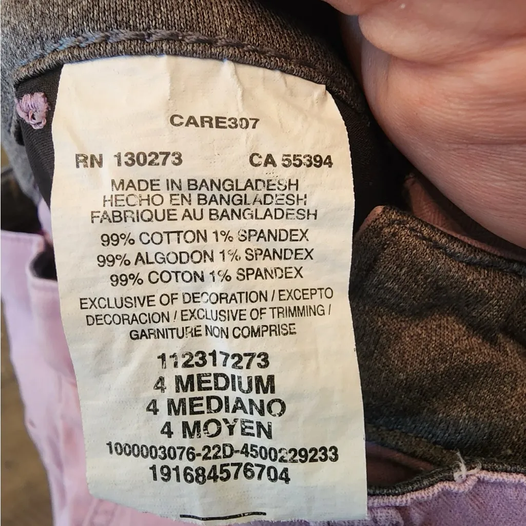 Lee performance high rise regular fit straight leg cropped Light purple pants 4m - Image 4