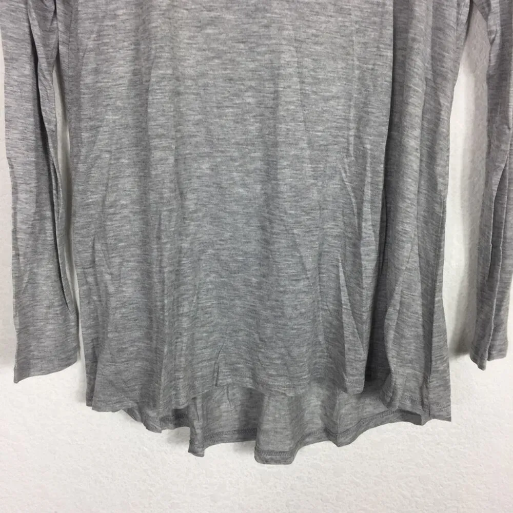 Johnny Was Calme Long Sleeve Top Small Light Grey Tencel Oversized Lightweight - Image 9