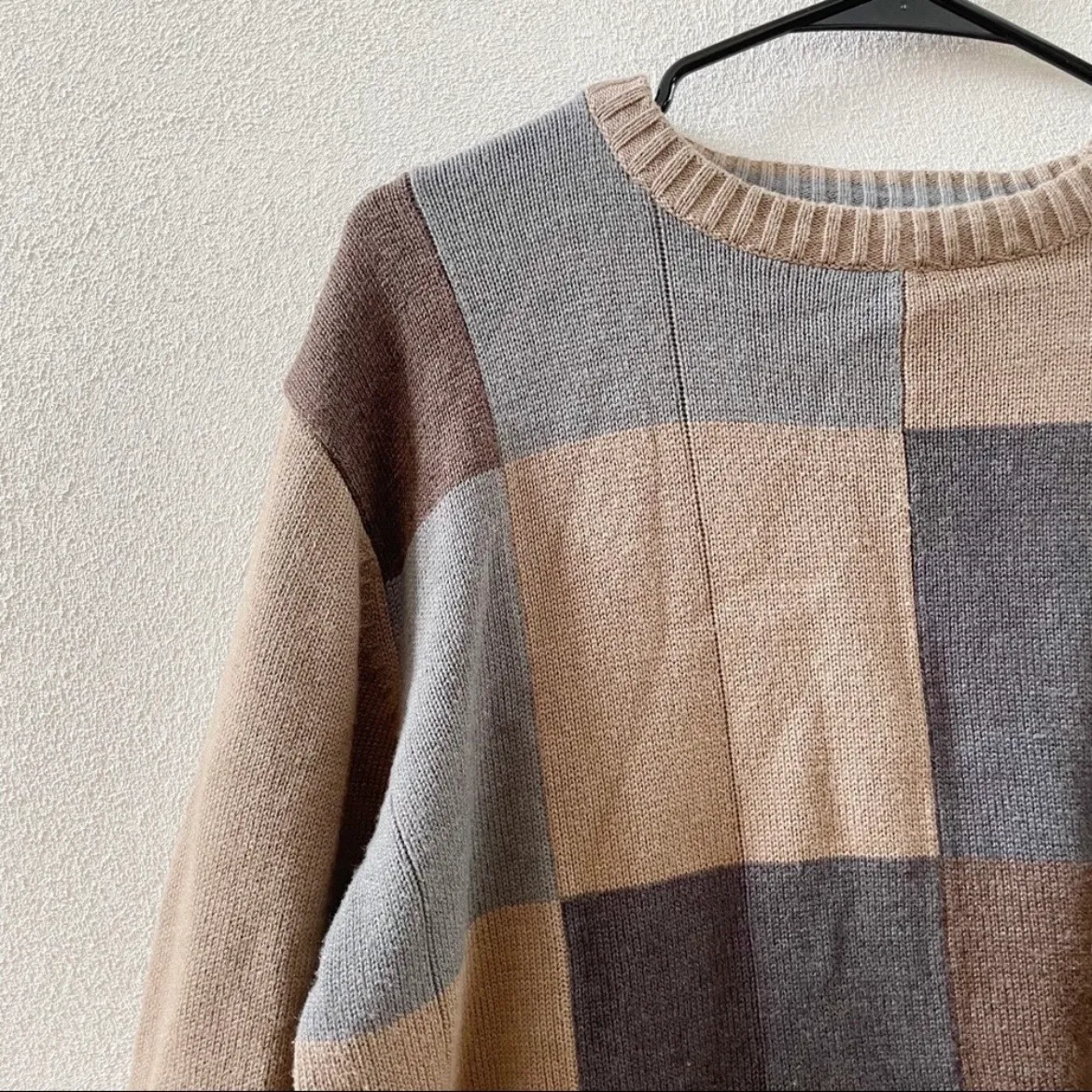 Oscar de la Renta Square Pattern Vintage Sweater - Image 3