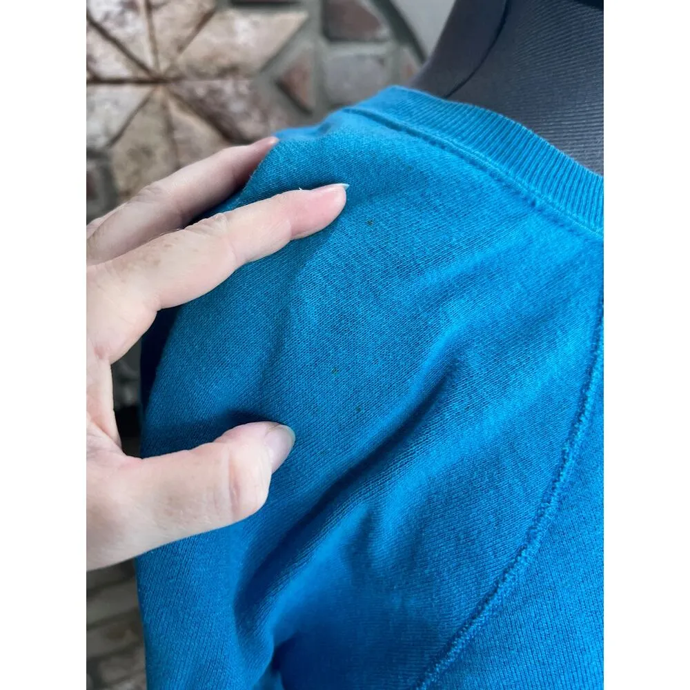 sweat suit sweat shirt sweat pants 1980s blue Size M - Image 5