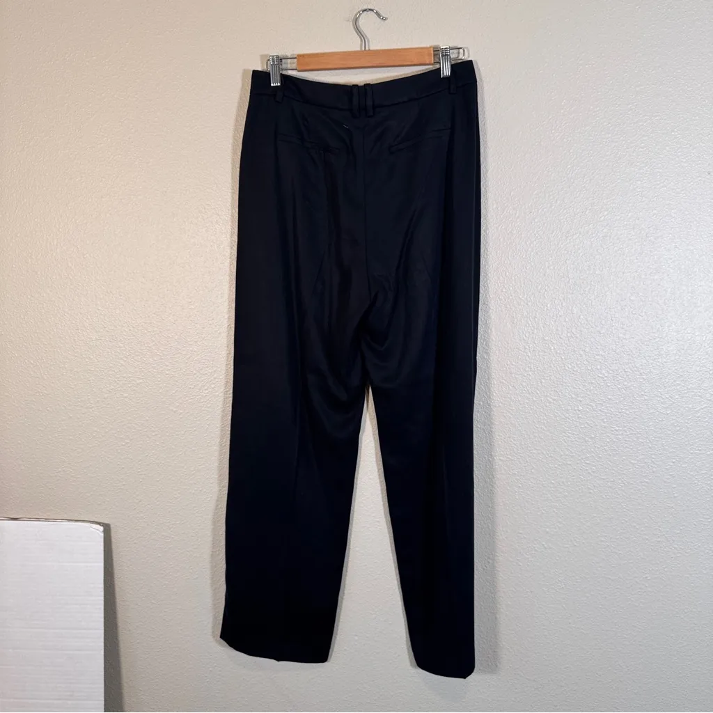 J Crew Black Straight Leg High Rise Trouser Dress Pants Womens 8 Preppy Office - Image 9