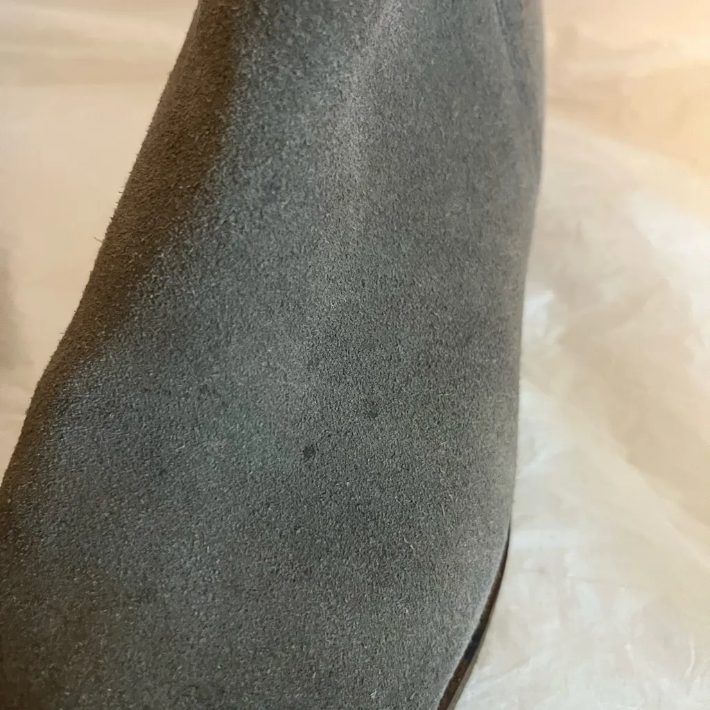 SPLENDID HAMPTYN SUEDE LEATHER ANLE BOOTS ZIP‎ CLOSURE GRAY SZ 7.5 PREOWNED - Image 9