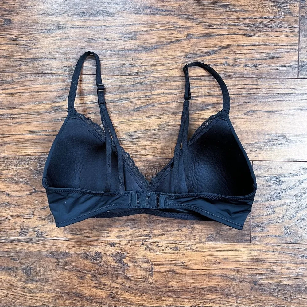 Aerie • Real Happy Wireless Lightly Lined Bra black 32D t shirt everyday - Image 5