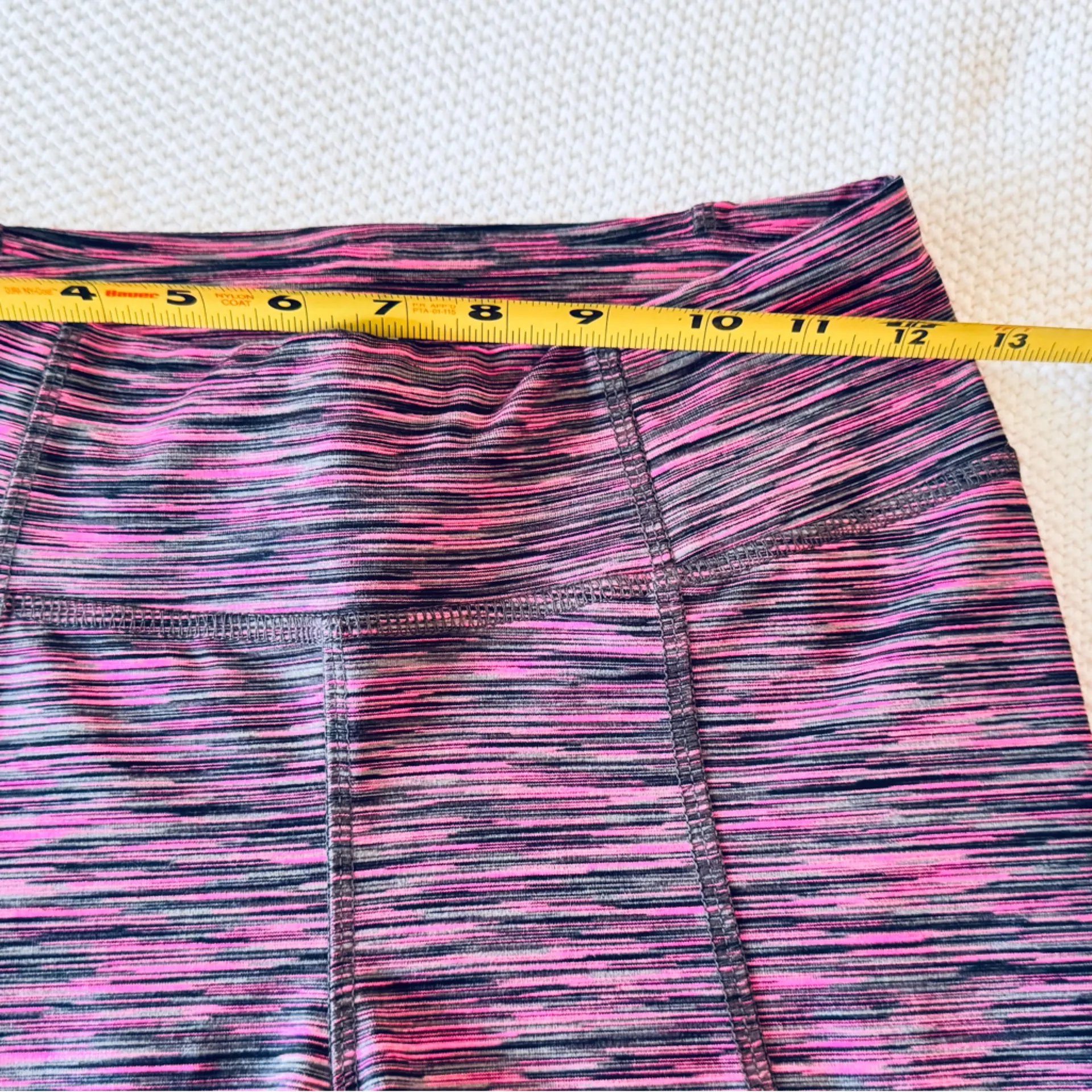 KOS USA Pink & Black Women's Leggings w Mesh Cut - Image 8