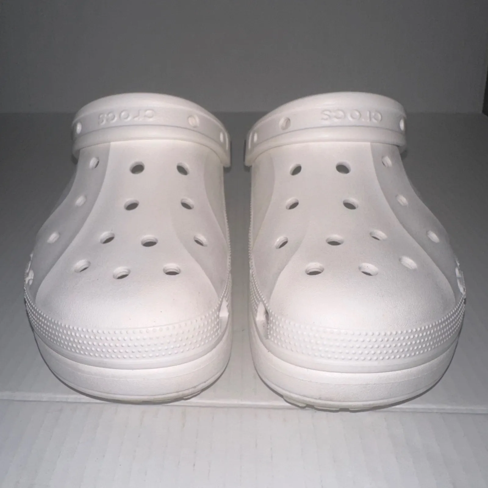Crocs Baya Clog Platform Women 10 White Platform Comfort Slip On Shoes Clogs - Image 9