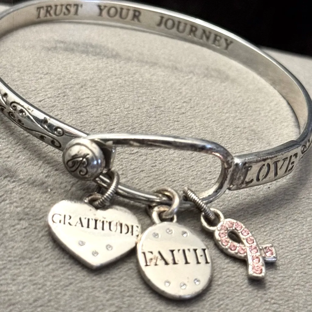 Brighton Power of Pink Collectible Silver Bangle Bracelet with Collectible Tin - Image 3