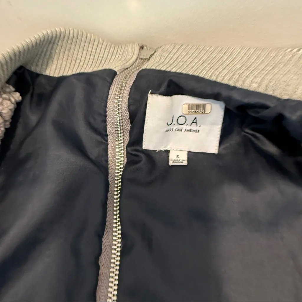 J.O.A. Colorblock Teddy Faux Fur Jacket,l size S - Image 11