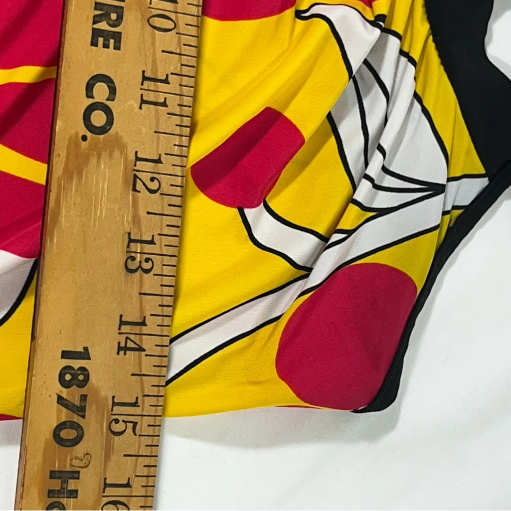 ROSEGERANIUM VIBRANT FLORAL‎ HIPPIE VIBE BLOUSE M MULTICOLORED PREOWNED A48 Yellow Size M - Image 6