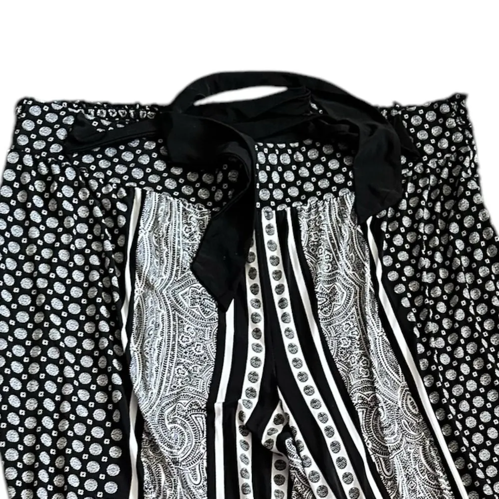 NEW INC INTERNATIONAL CONCEPTS BLACK WHITE PULLON STRETCH MONOCHROME PANTS 2X - Image 6