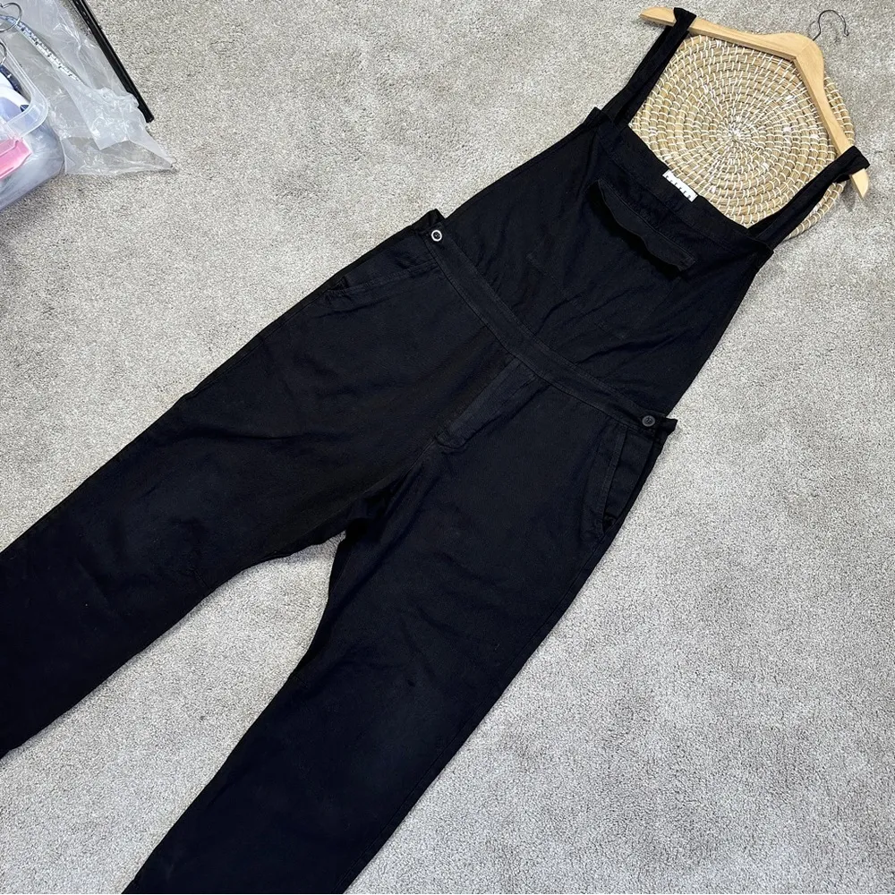 Seeker Women’s Cotton Hemp Overalls Bib Jumpsuit Utility Hippie in Black XXL - Image 3