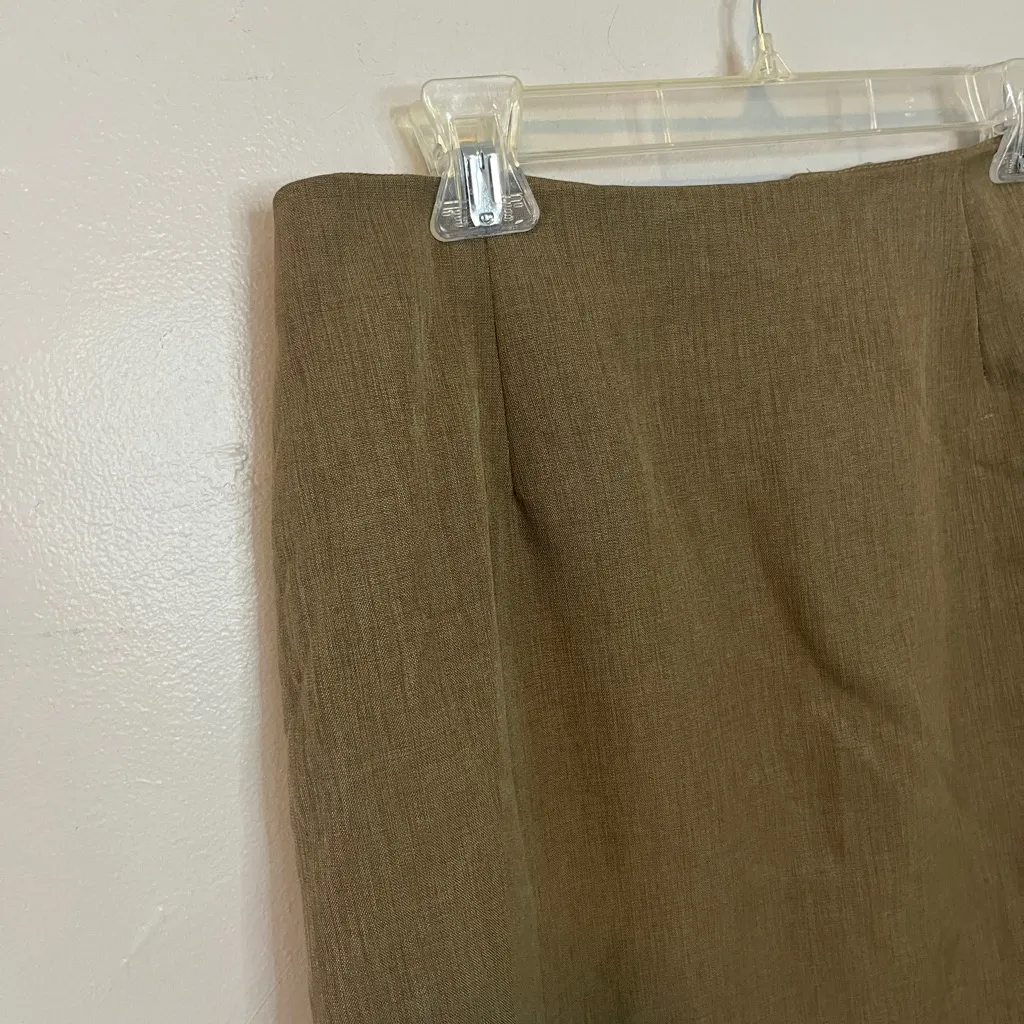 Vintage Tan Women's Skirt Size 16 - Image 4