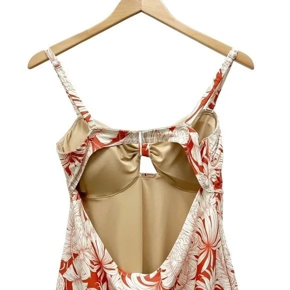 NWT Old Navy Tie-Front One-Piece Swimsuit Pineapple Hibiscus Print Plus Size 2X - Image 8