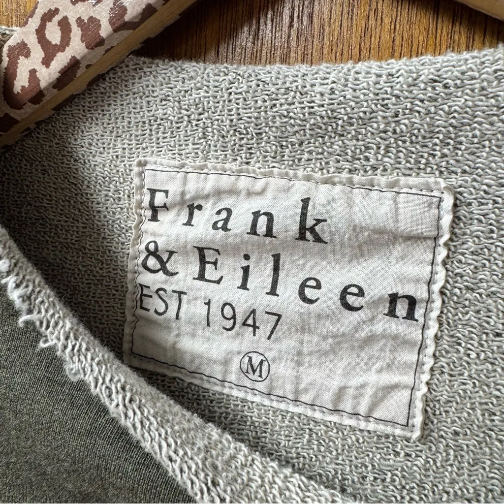 Frank & Eileen Isabelle Party Sweatshirt Dress Fleece Moss Green Melange Medium - Image 6