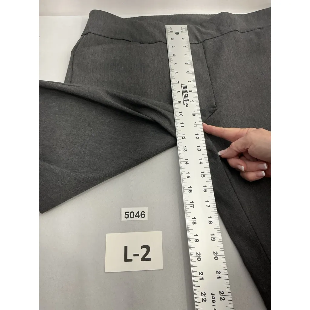 Womans Terra & Sky Bus/casual Stretch Pants 1 X 16w-18w Gray Pullon Pockets - Image 6