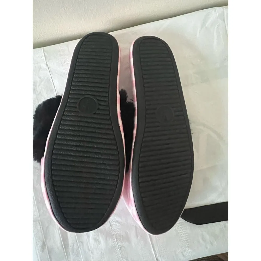 VICTORIA'S SECRET Signature Satin Striped Slippers In-A-Bag - SIZE S - Image 2