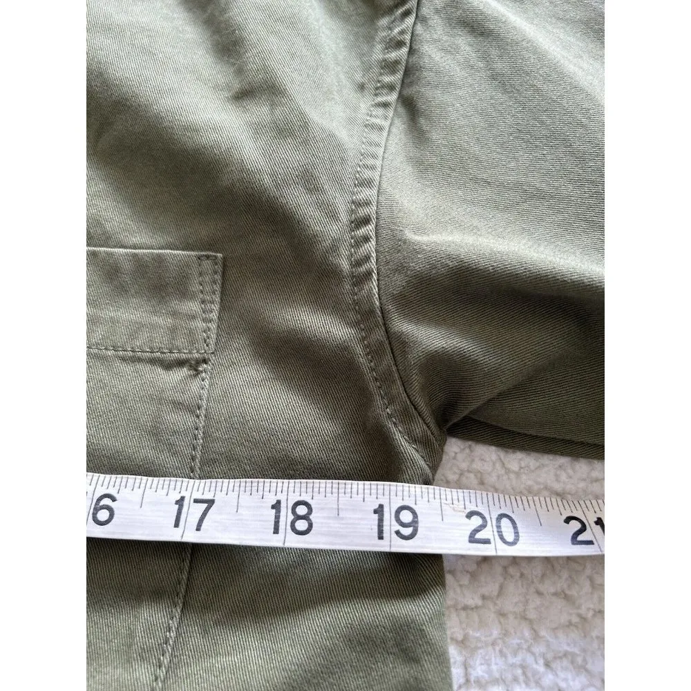 Madewell Long Sleeve Mini Shirtdress Loden Green Size S - Image 12