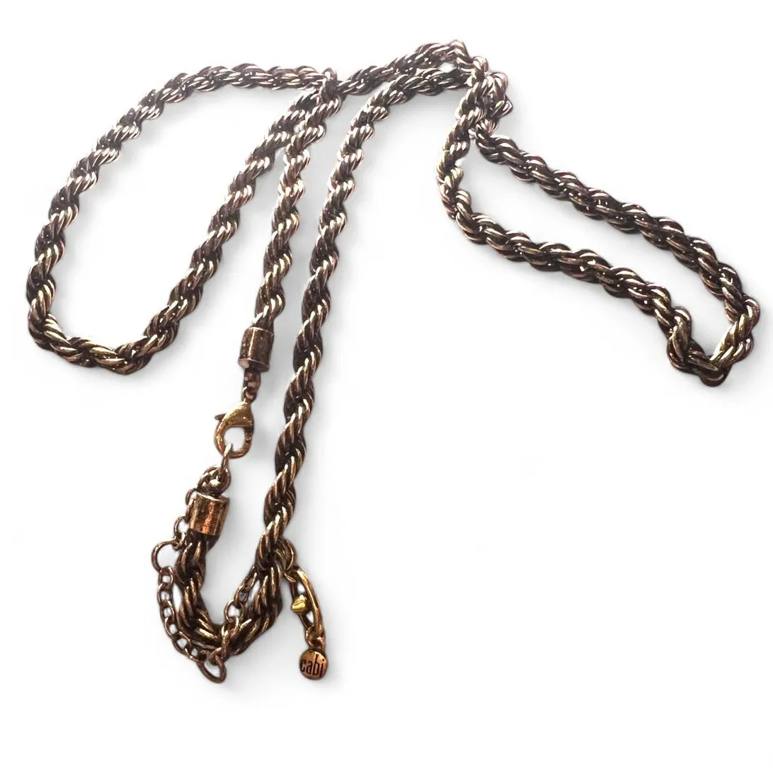 Cabi Rope Chain Necklace Dark Metal Bronze Brown High Quality Long - Image 2