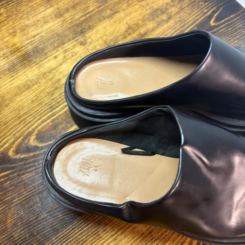 H&M‎ Black Platform Mules Size 41 (10) - Image 5