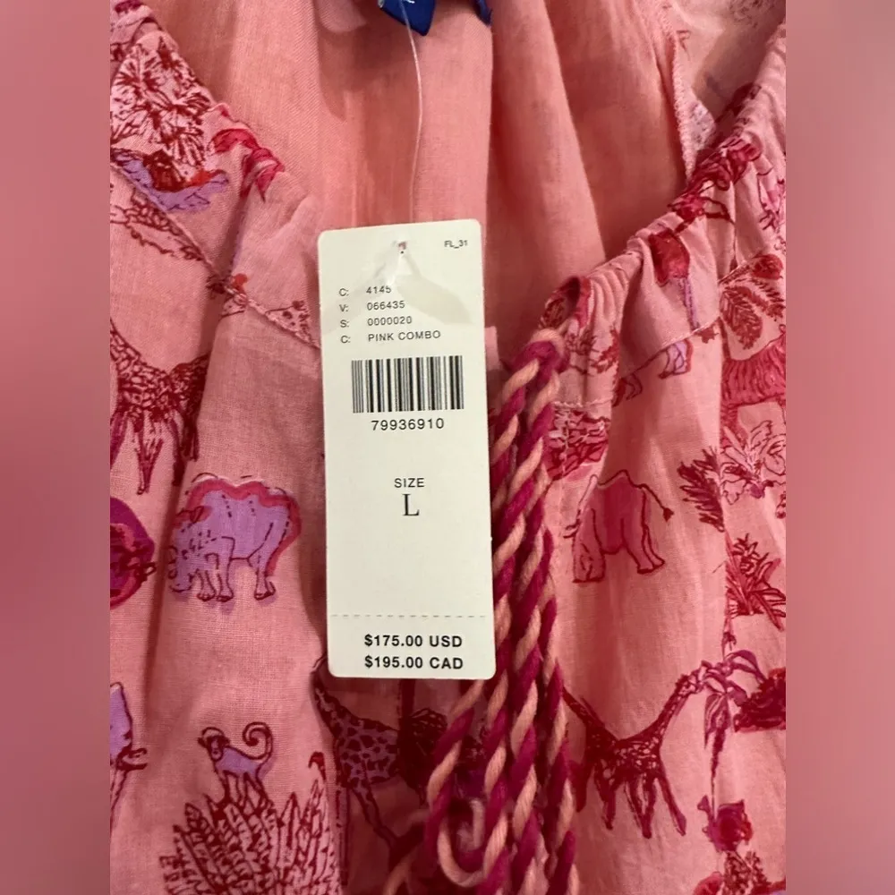 NWT Ro’s Garden size Large Pink Safari Vacation Dress Anthropologie - Image 3