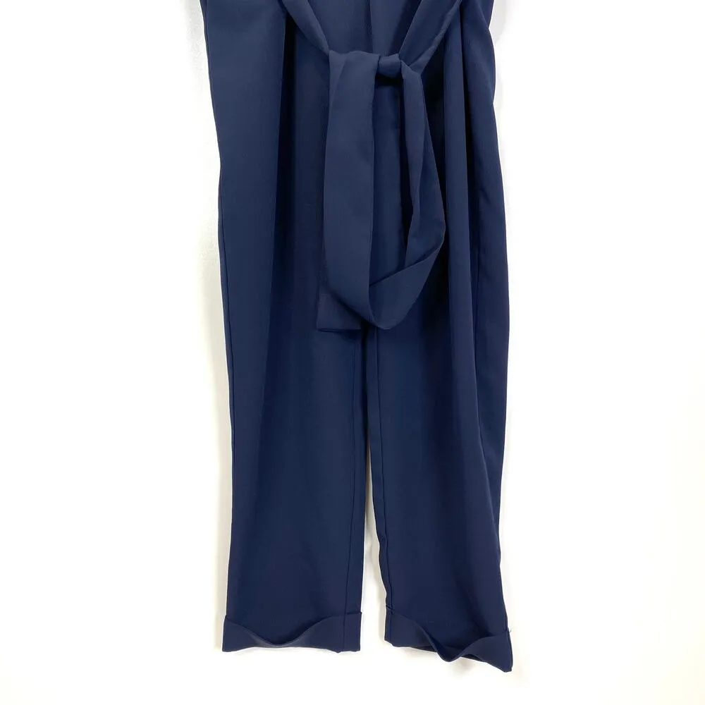 Hatch The Emmauelle Crepe Jumpsuit Maternity Navy Blue Size XS - Image 5