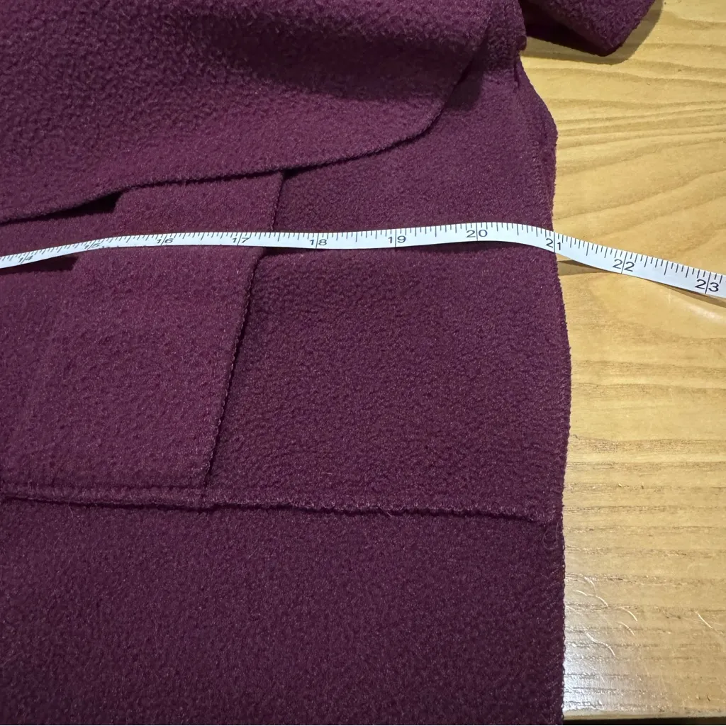 Vermont Country Store Maroon Plum Dolman Sleeved Open Front Poncho Shrug OS Purple Size undefined - Image 9