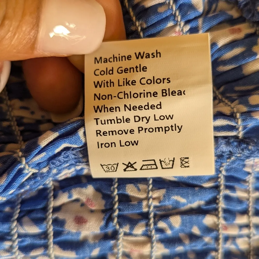 Pretty Garden floral one shoulder bodycon midi dress blue floral XL - Image 5