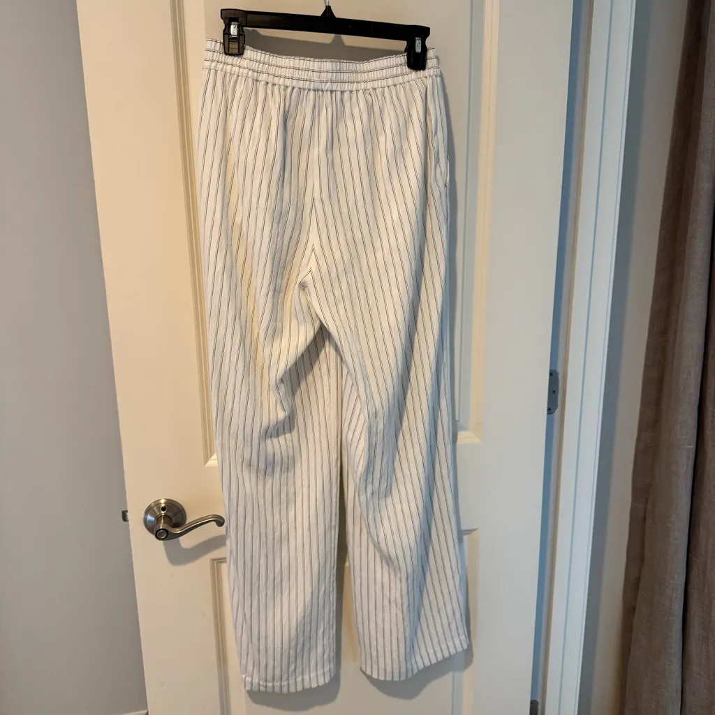 Mayson the Label white & black striped pants & collared button down top | size 4 - Image 6