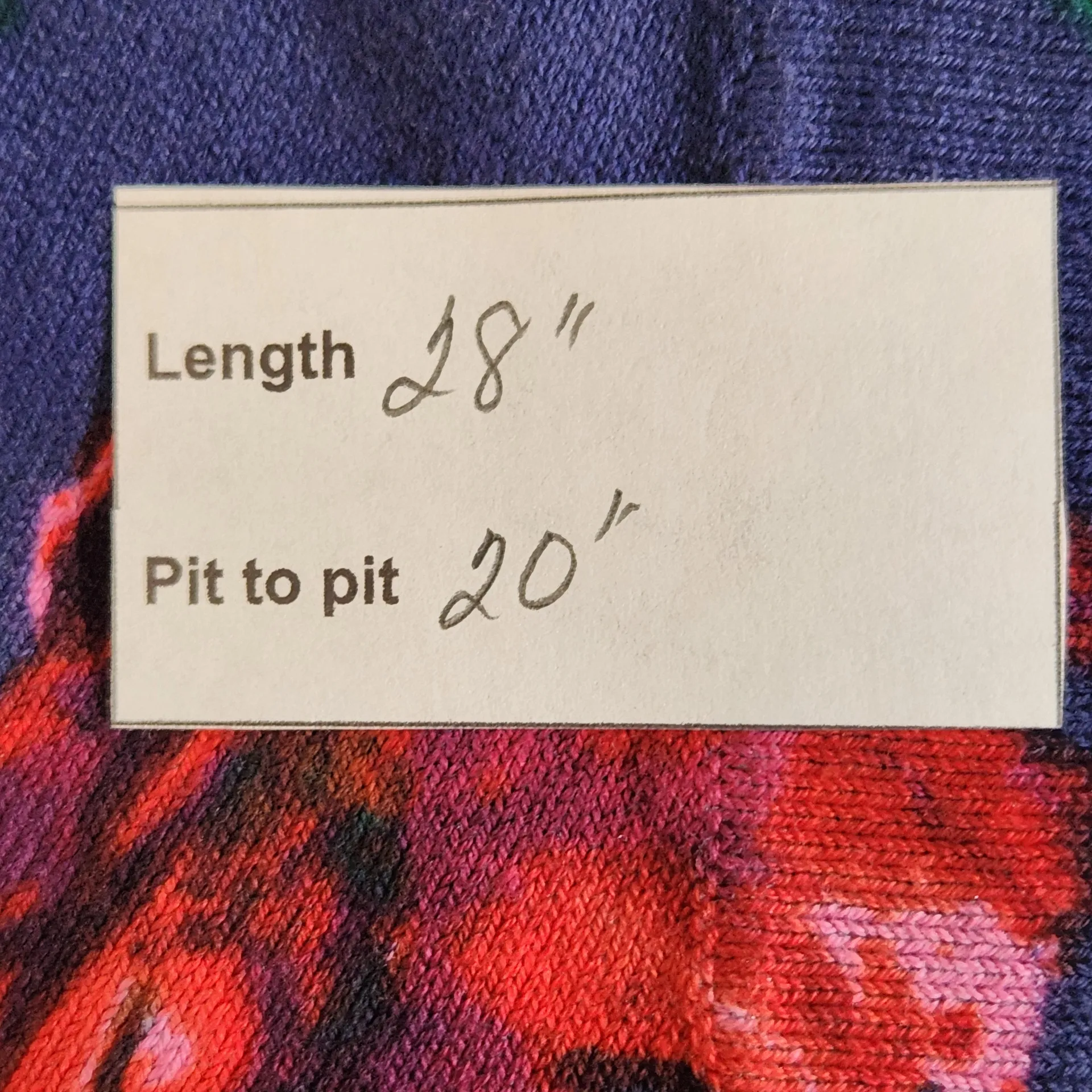 Isaac Mizrahi Navy Floral Print Button-Up Cardigan Sweater Size Large - Image 2