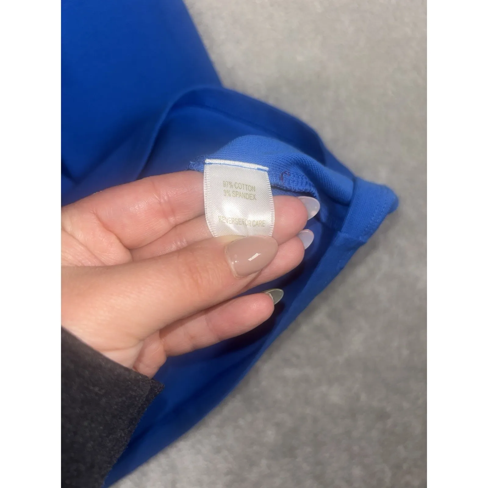 Garnet Hill Ponte Knit Dress 3/4 Sleeve Blue Fit and Flare Pleats Stretch SZ 12 - Image 5