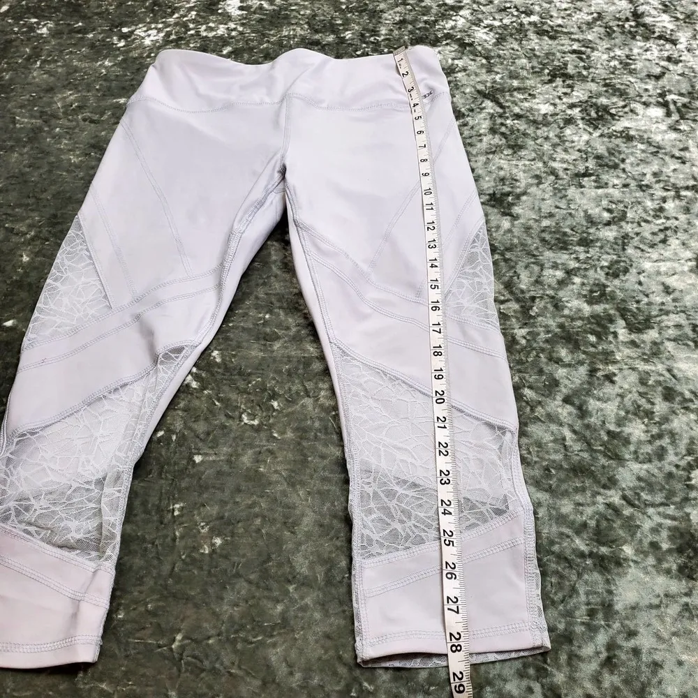 RBX Gray Mesh Cropped Athletic Legging Size L - Image 3