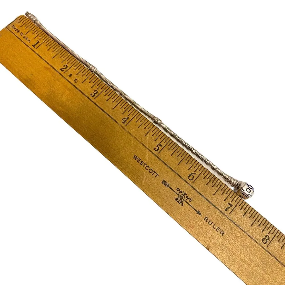 Authentic Pandora 7” Inch Snake Bracelet Charm/Bead Silver ALE 925 - Image 8