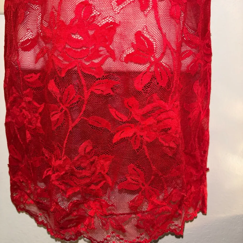 Red Lace Women's Victoria’s Secret Lace Small lingerie Teddy Nighty - Image 7