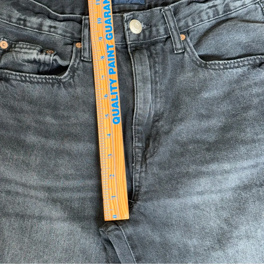 Aeropostale Low rise Baggy Black edgy Distressed Wide leg Jeans size 6 Cabincore - Image 4