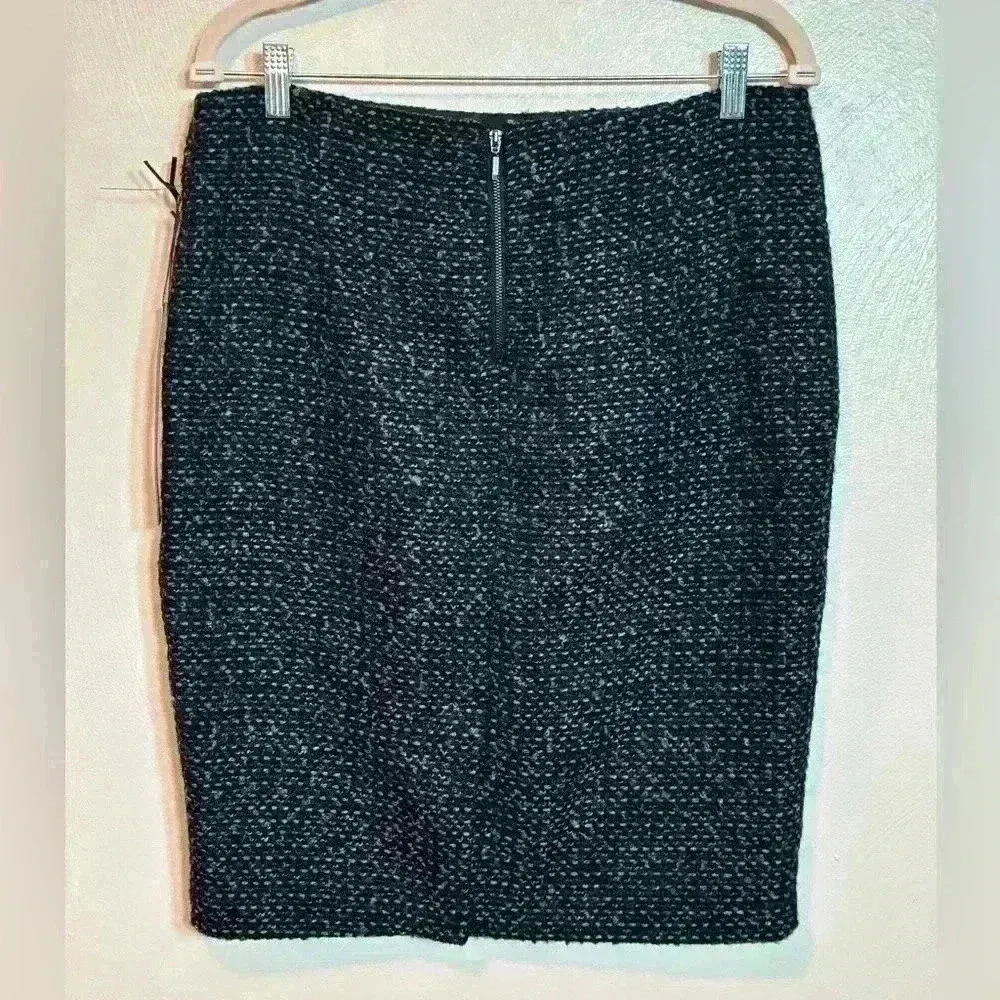 NWT Willi‎ Smith Women's Tweed Wool Blend Pencil Skirt Blue Black Gray Lined 8 - Image 2