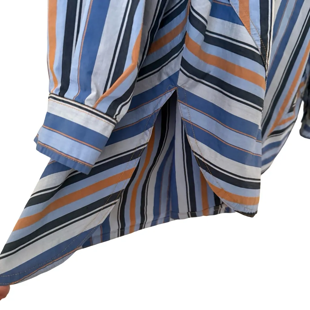 Urban Outfitters BDG Striped Button Down Shirt Oversized Long Sleeve Shirt SZ L - Image 4