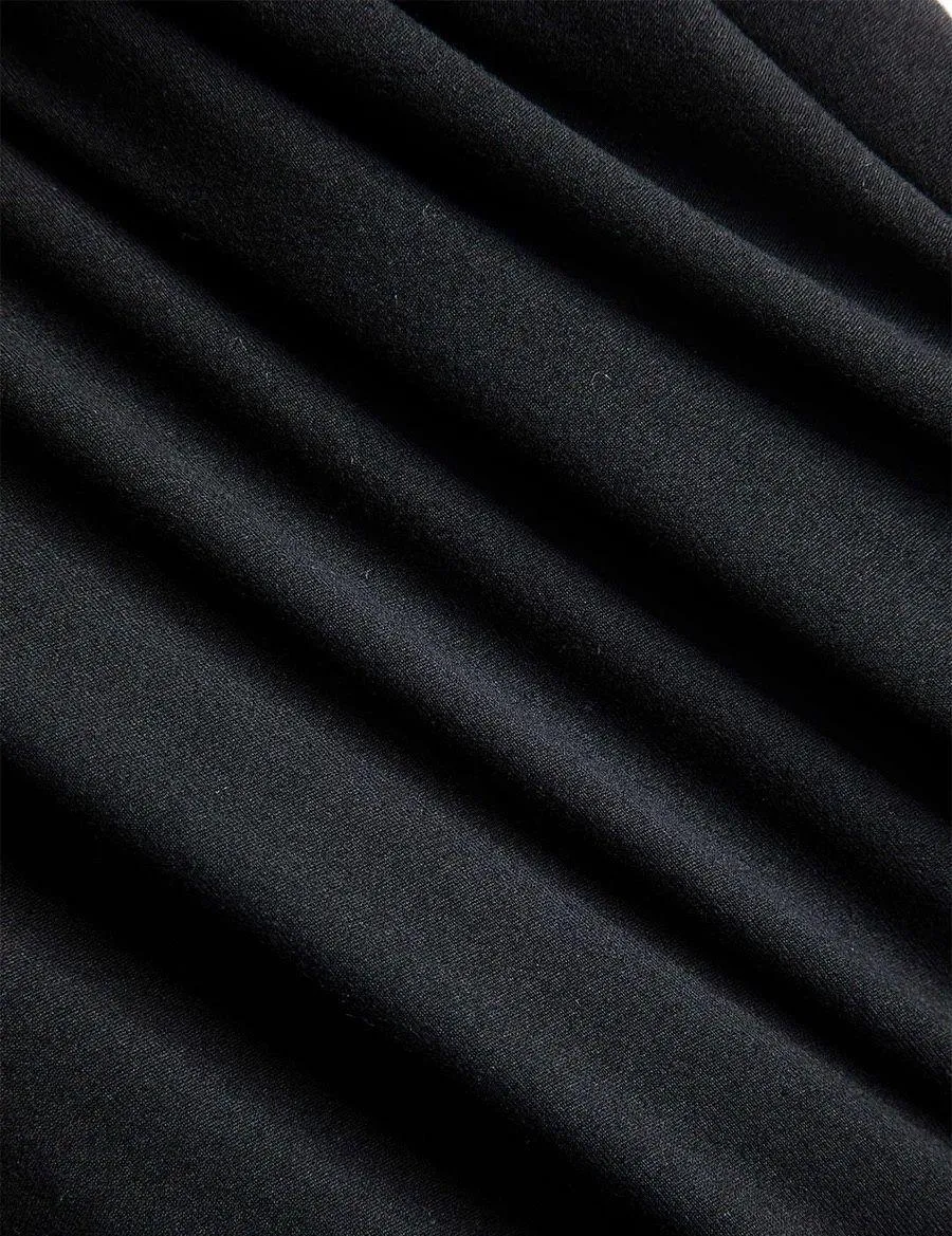 Off The Shoulder Black And Red Patchwork Dress - Image 3