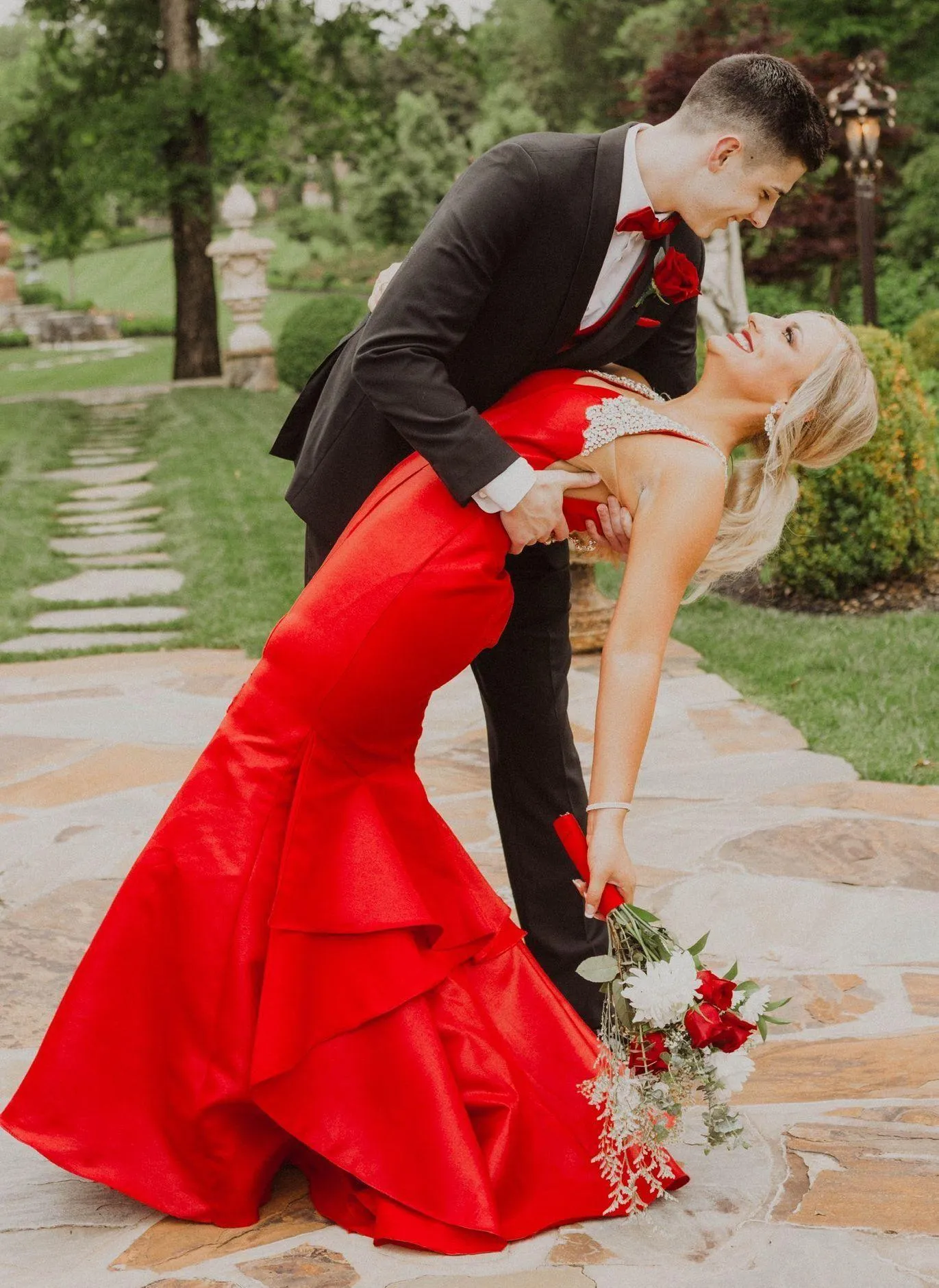 Prom gown Red Size 6 - Image 4