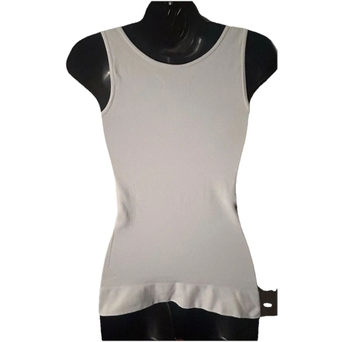 White Compression Top With Built - Image 2