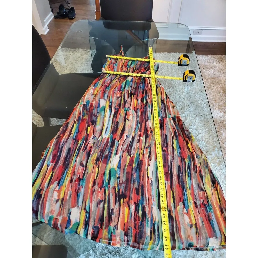 Jack By BB Dakota Multicolor Polyester Sweetheart Neck Sleeveless Maxi Dress 6 - Image 11