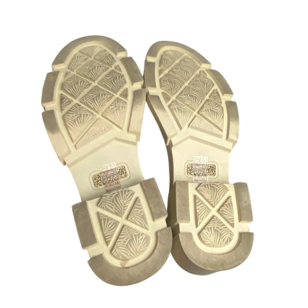 Blowfish Malibu Size 10 Capetown Platform Sandal Cashew Block Heel Chunky Shoes Tan - Image 4
