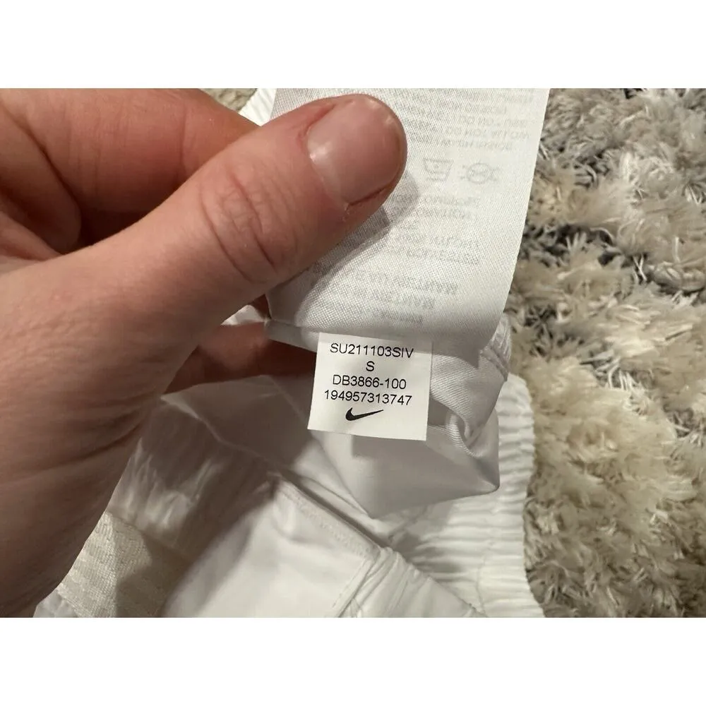 NIKE Woven Swoosh Pant Women's White/Black Small S - Image 6