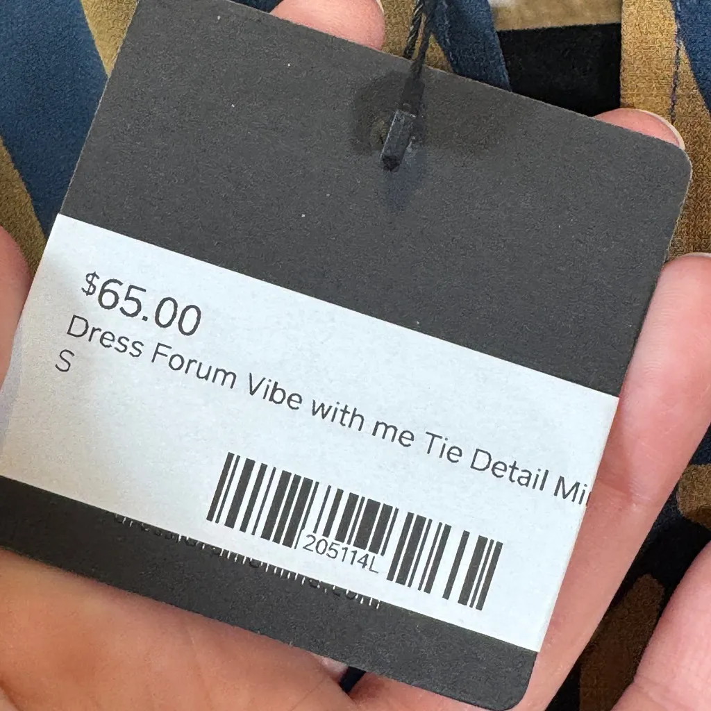 Dress Forum Brown Blue Floral Long Sleeve Mini Dress Womens S Classic Faux Wrap - Image 8